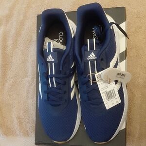 Adidas Blue and White Cloudfoam Athletic Shoes